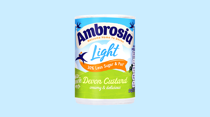 Ambrosia Light Devon Custard can
